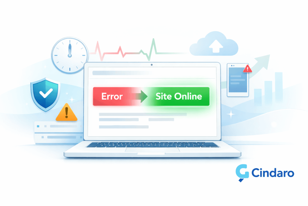 how to handle website downtime cindaro