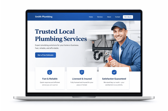 mock website image