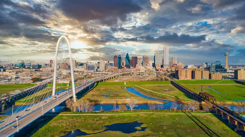 dallas texas tx downtown drone skyline aerial dallas texas tx downtown drone skyline aerial